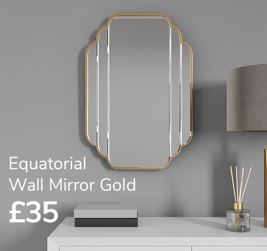 Equatorial Wall Mirror Gold